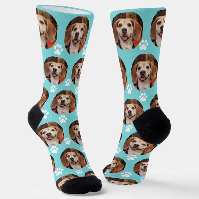 Chaussette Empreintes de pattes photo pour animaux de compagn (Angulaire)