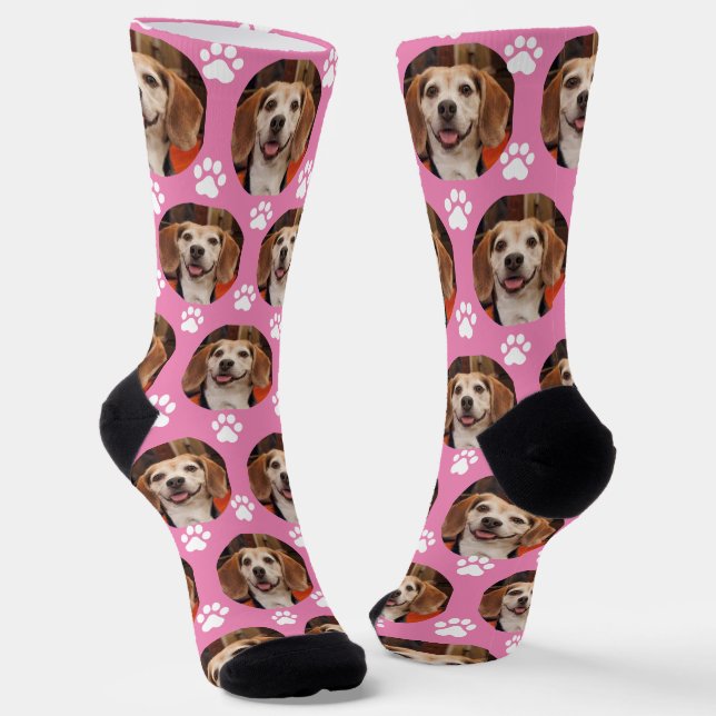 Chaussette Empreintes de pattes photo pour animaux de compagn (Angulaire)