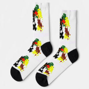 Chaussette Encre Noir Chat automne