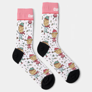 Chaussette Enfants de Noël personnalisés en Motif de neige