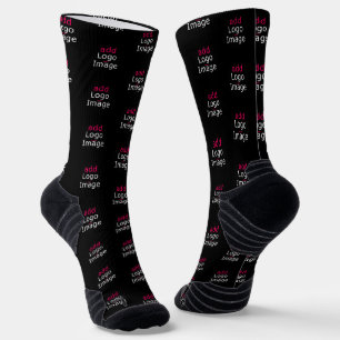 Chaussette Entreprise moderne personnalisable Noir
