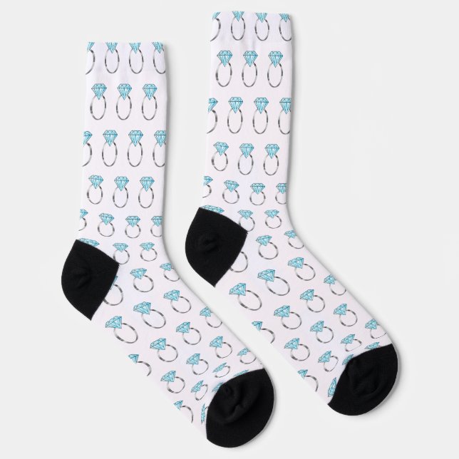 Chaussette Épouse Motif de ceinture de Mariage diamant (Droite)