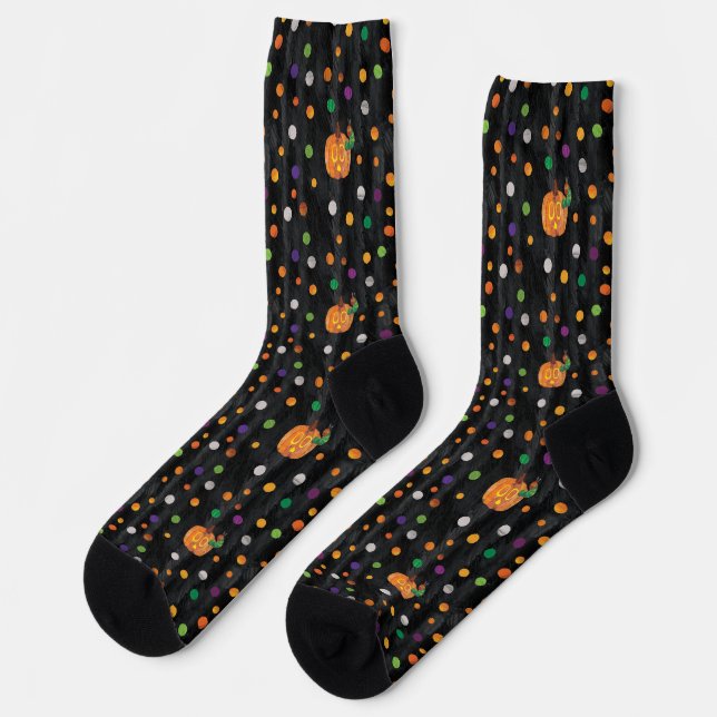 Chaussette Eric Carle | Halloween Polka Motif (Gauche)