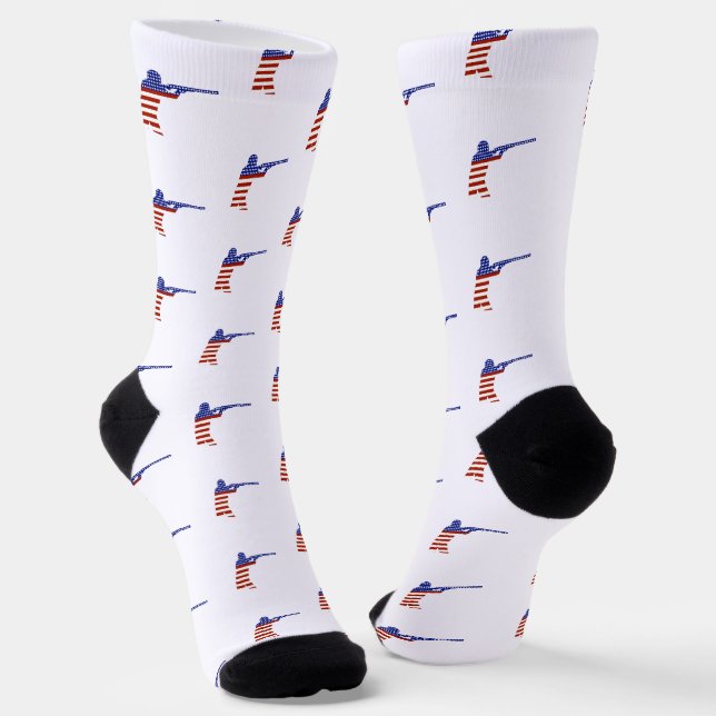 Chaussette Etats-Unis Fusillade patriotique (Angulaire)