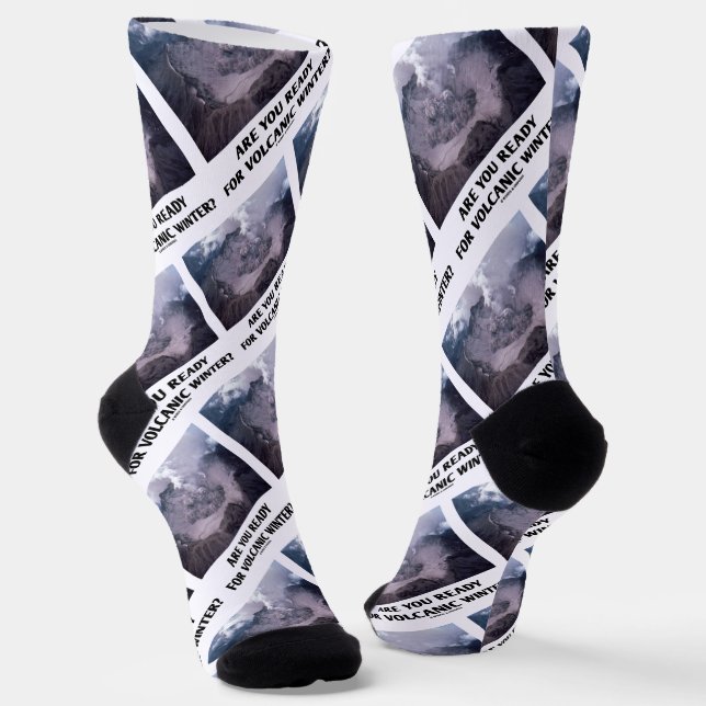 Chaussette Êtes-Vous Prêt Pour L'Hiver Volcanique ? Volcanolo (Angulaire)
