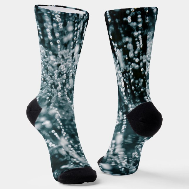 Chaussette Étincelles d'argent Frozen Bulles de glace abstrai (Angulaire)