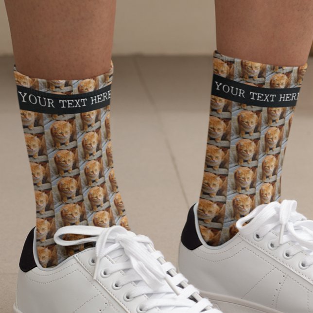 Chaussette Famille de chien de chat de chat modèle photo Pers (Créateur téléchargé)