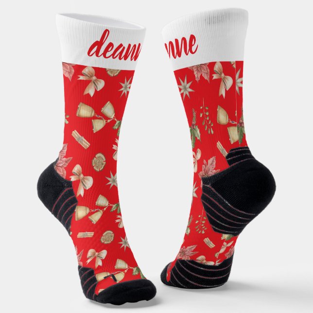 Chaussette Famille de Noël simple et élégante (Angulaire)
