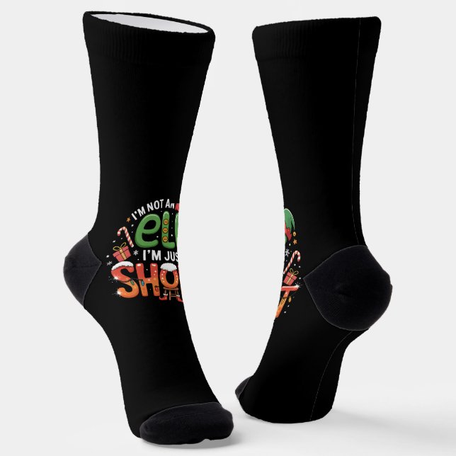 Chaussette Fantastique Noël elf hommes courts femmes enfants (Angulaire)