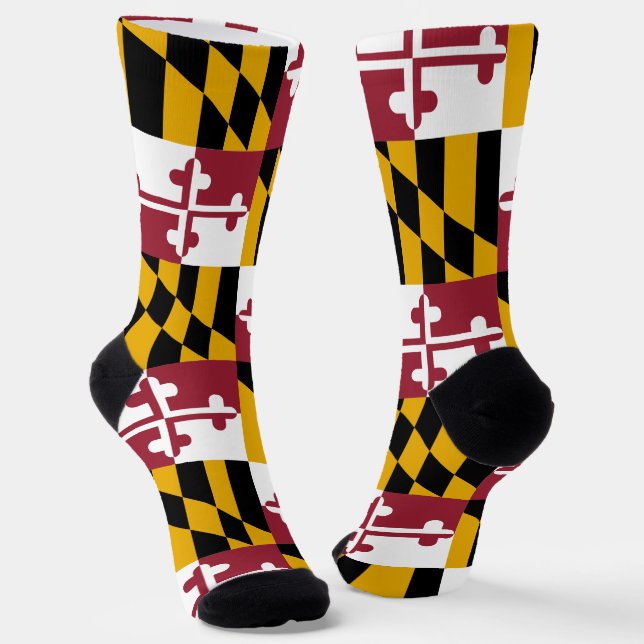 Chaussette Femmes chaussettes durables avec drapeau du Maryla (Angulaire)