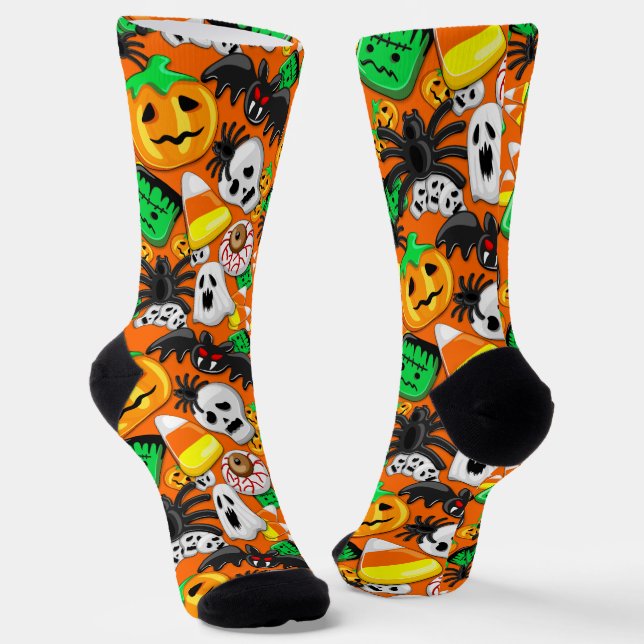 Chaussette Fête des Candies Éffrayantes d'Halloween (Angulaire)