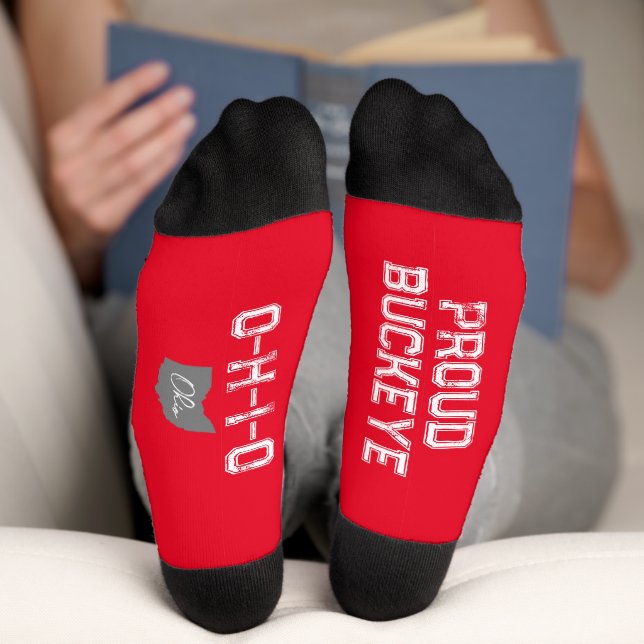 Chaussette Fête des pères Ohio Buckeye Chaussettes pour papa (Fond)