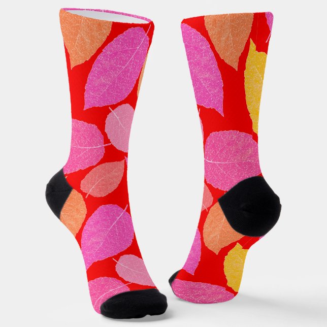 Chaussette Feuilles d'automne. (Angulaire)