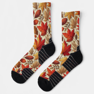 Chaussette feuilles d'automne classiques