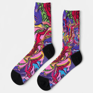 Chaussette "Fièvre de la jungle" Chaussettes Unisex imprimées