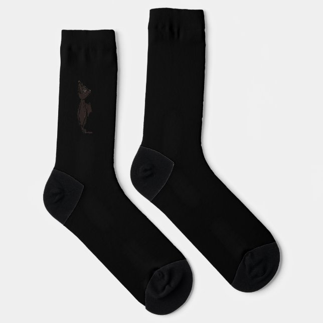 Chaussette figdewdrops Blinky the Bat Black crew socks (Droite)