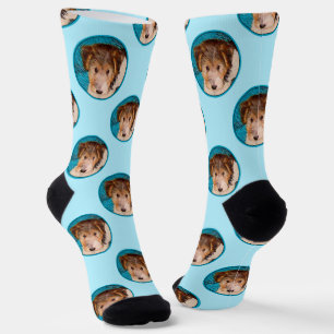 Chaussette Fil Fox Terrier Peinture de chiot tricolore Peintu
