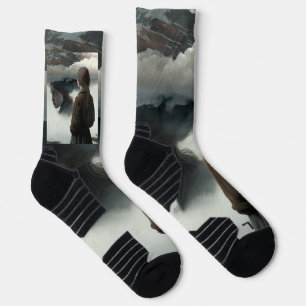 Chaussette Fille avec des nuages
