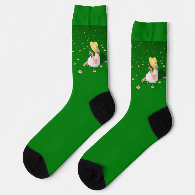 Chaussette Fille en herbe (Gauche)