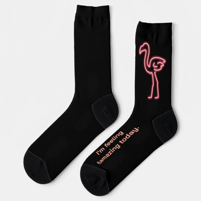 Chaussette Flamingo in Neon (Gauche)