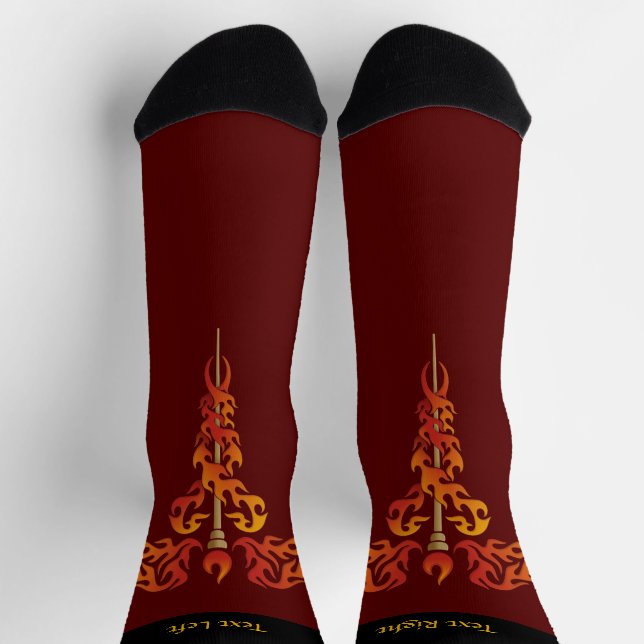 Chaussette Flammes Caduceus Chaussettes (Haut)
