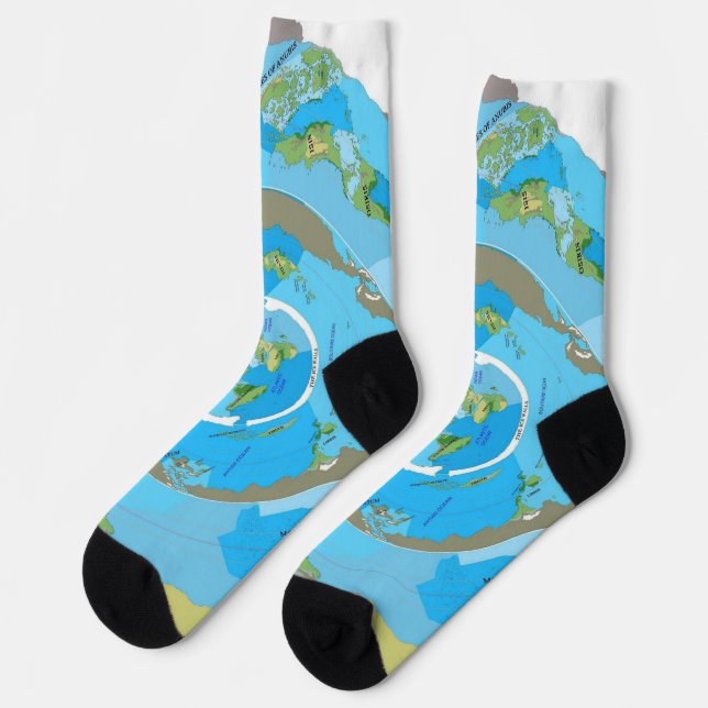 Chaussette Flat Earth Map Socks (Gauche)