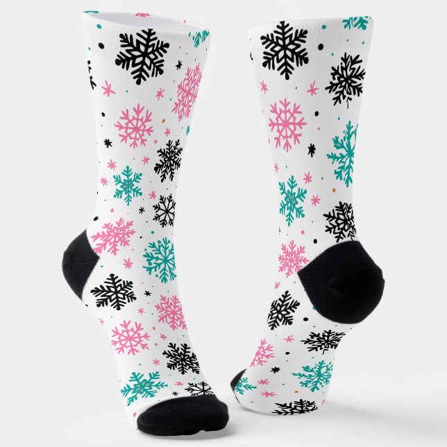 Chaussette Flèches de neige rétro (Angulaire)
