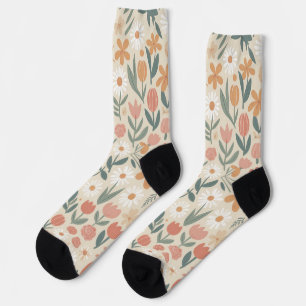 Chaussette Fleur botanique de fleurs sauvages Mignon Cottagec