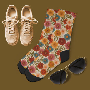 Chaussette Fleur d'automne Cottagecore