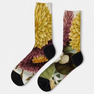 Chaussette Fleur de chrysanthème mère florale