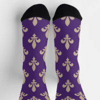 Fleur de Lis Motif, Royal French Creative on Purpl