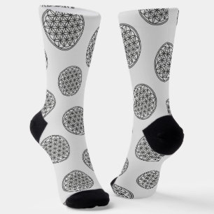 Chaussette FLEUR DE VIE - Symbole de géométrie sacrée contour