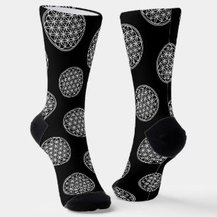 Chaussette FLEUR DE VIE - Symbole de géométrie sacrée contour