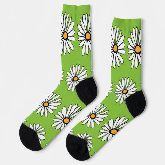 CHAUSSETTE FLEURS BLANCHES