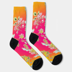 Chaussette Fleurs de Arc-en-ciel Étonnantes pour Femmes