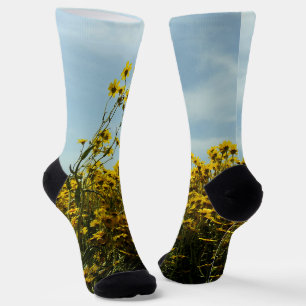 Chaussette Fleurs de soleil fleurs sauvages