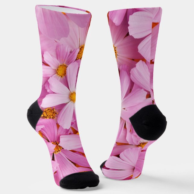 Chaussette Fleurs roses (Angulaire)