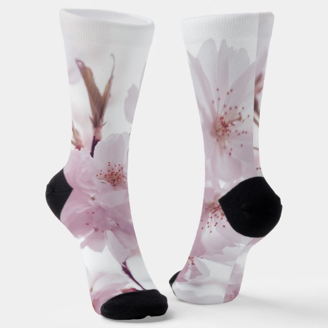 Chaussette fleurs roses brillantes (Angulaire)