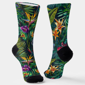 Chaussette Fleurs tropicales