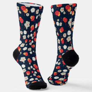 Chaussette Fleurs vintages Fun Chaussettes Fous