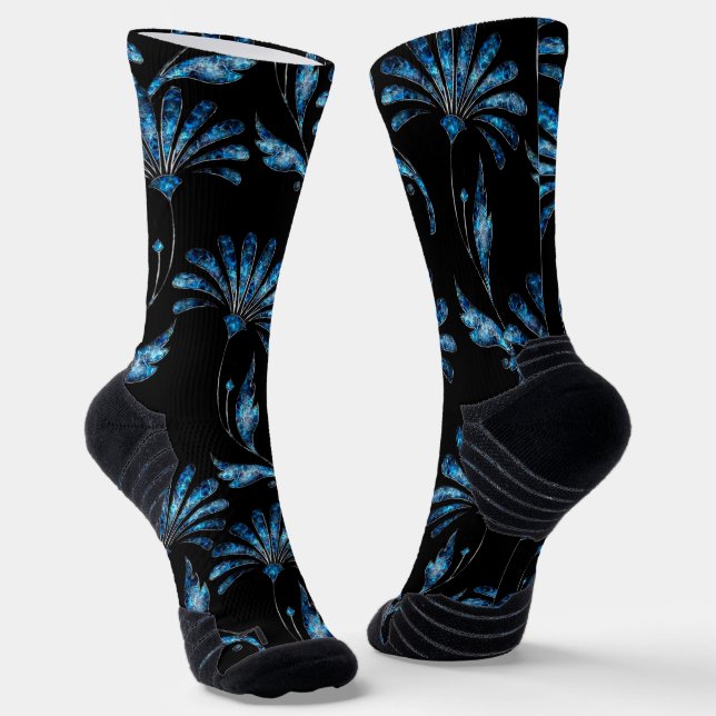 Chaussette Flore bleu brillant (Angulaire)