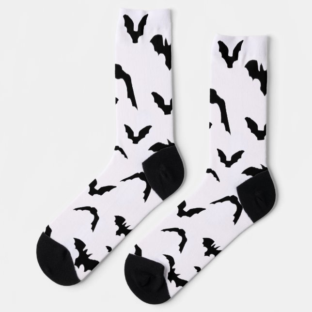 Chaussette Flying Bats on White (Gauche)