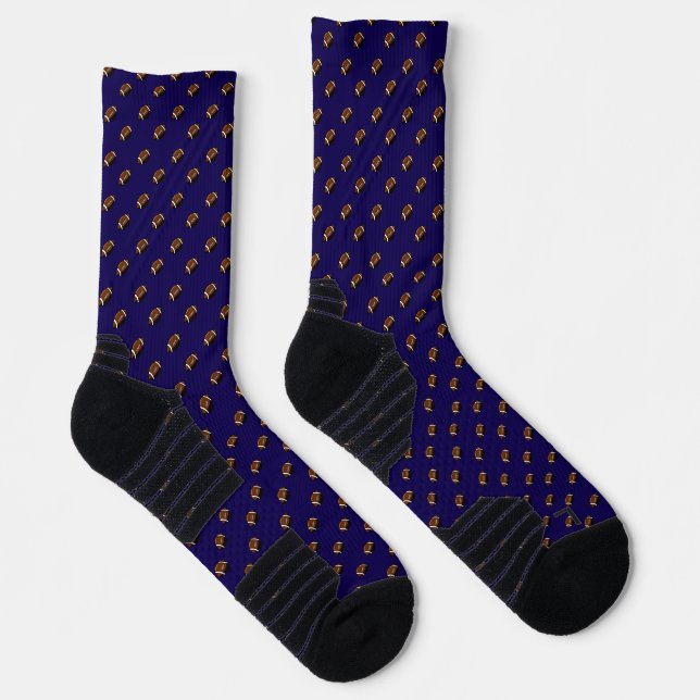 Chaussette Footballs on Team Color Navy Blue (Droite)