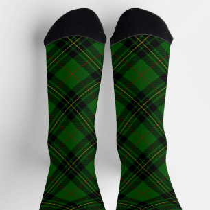 Chaussette Forbes tartan vert noir plaid