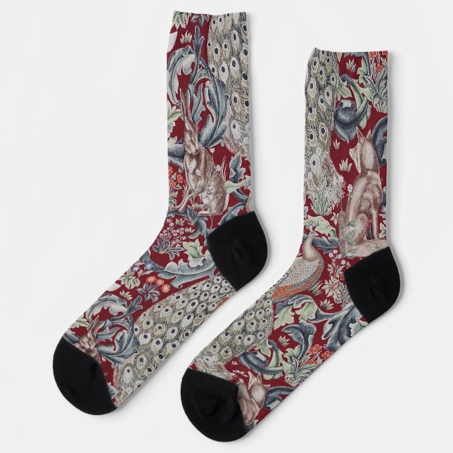 Chaussette Forest Animals, William Morris (Gauche)