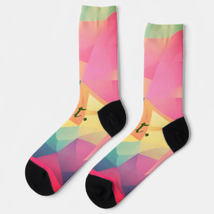 Chaussette Formes géométriques abstraites colorées ajouter un