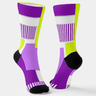 Chaussette Formes géométriques en papier multicolore