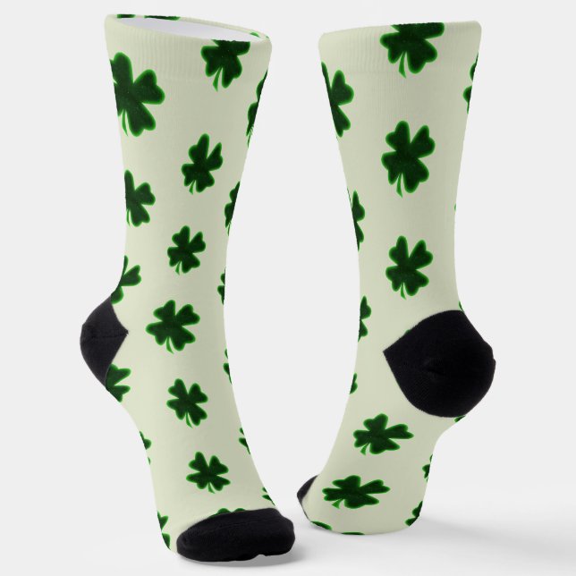 Chaussette Four Leaf Clover St. Patrick's Day (Angulaire)