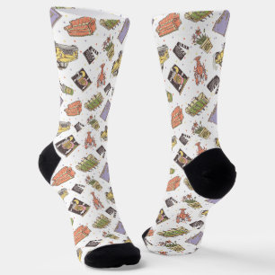 Chaussette FRIENDS™   Motif à pois d'icônes