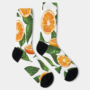 Chaussette Fruit Botanique Orange Citrus Sans Couture